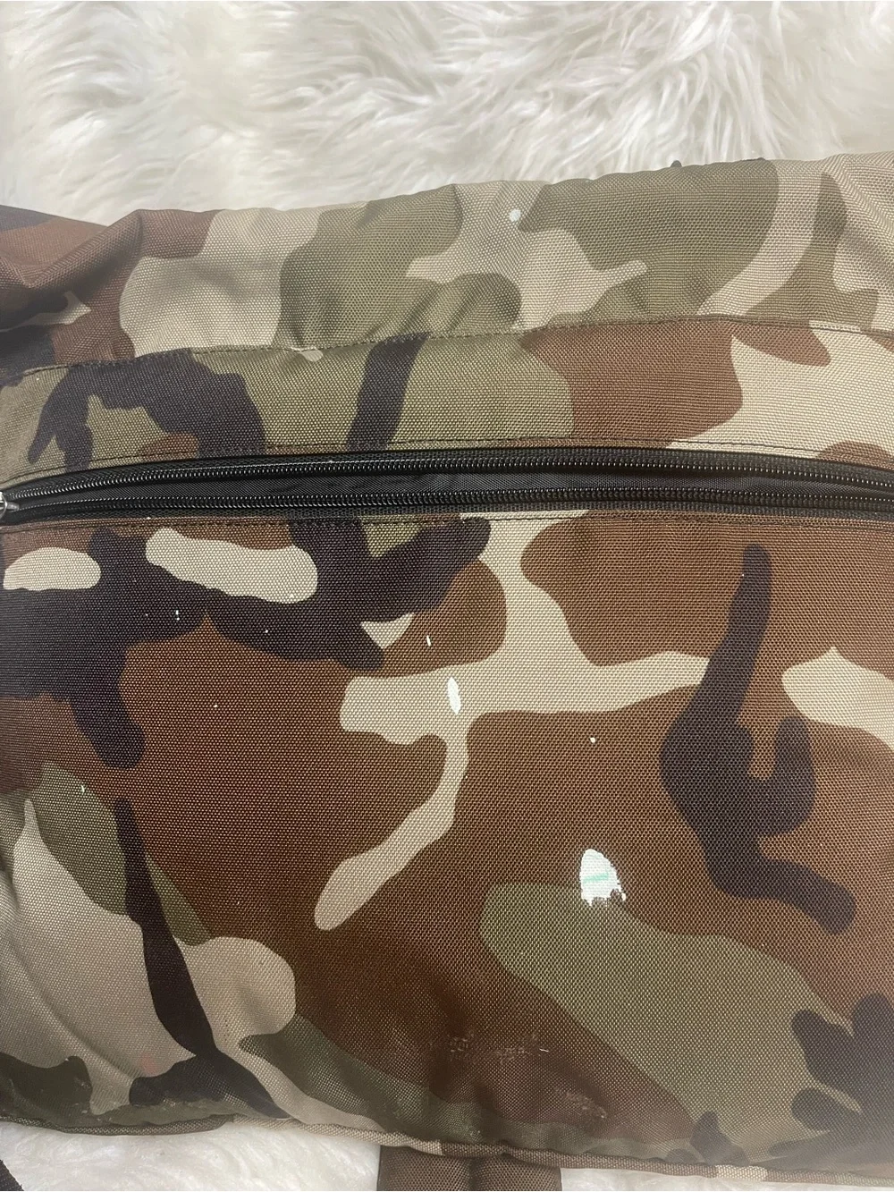 Eastpak Camo Messenger Bag in Green ,Brown & Brown padded laptop compartment.